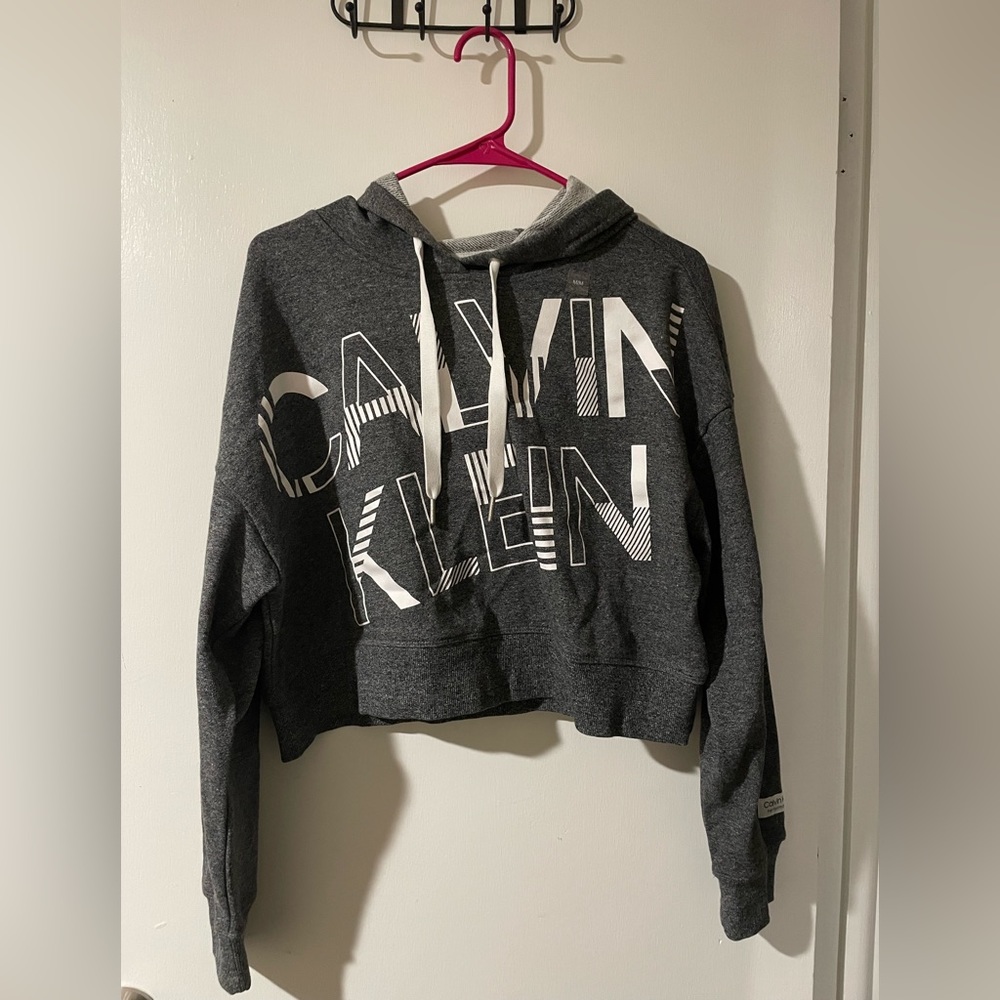 CK cropped hoodie